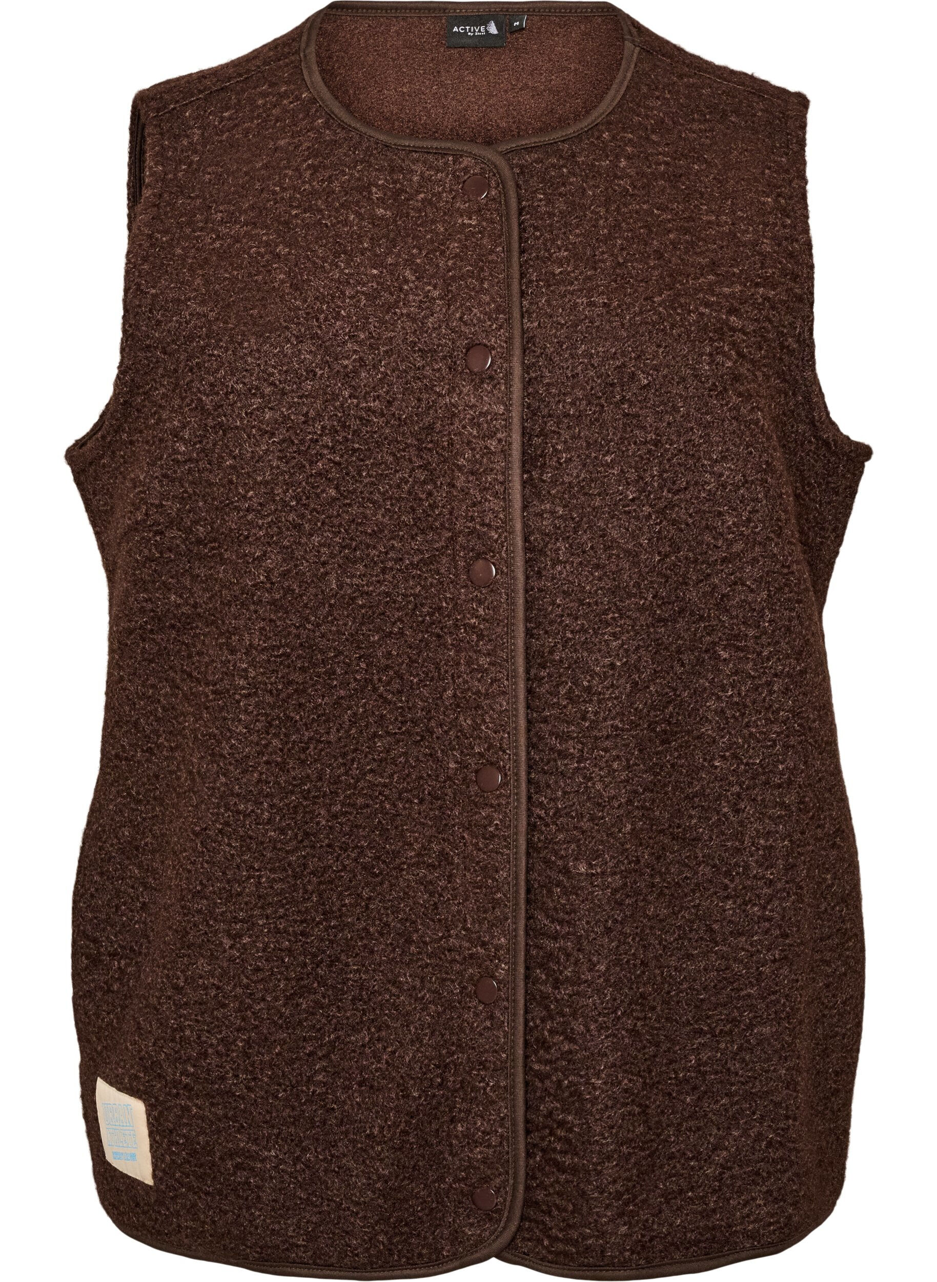 Gilet en polaire avec boutons-pression et poches lat&eacute;rales