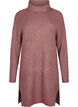 Robe en tricot et &agrave; col roul&eacute;, Rose poudr&eacute;e, Packshot image number 0