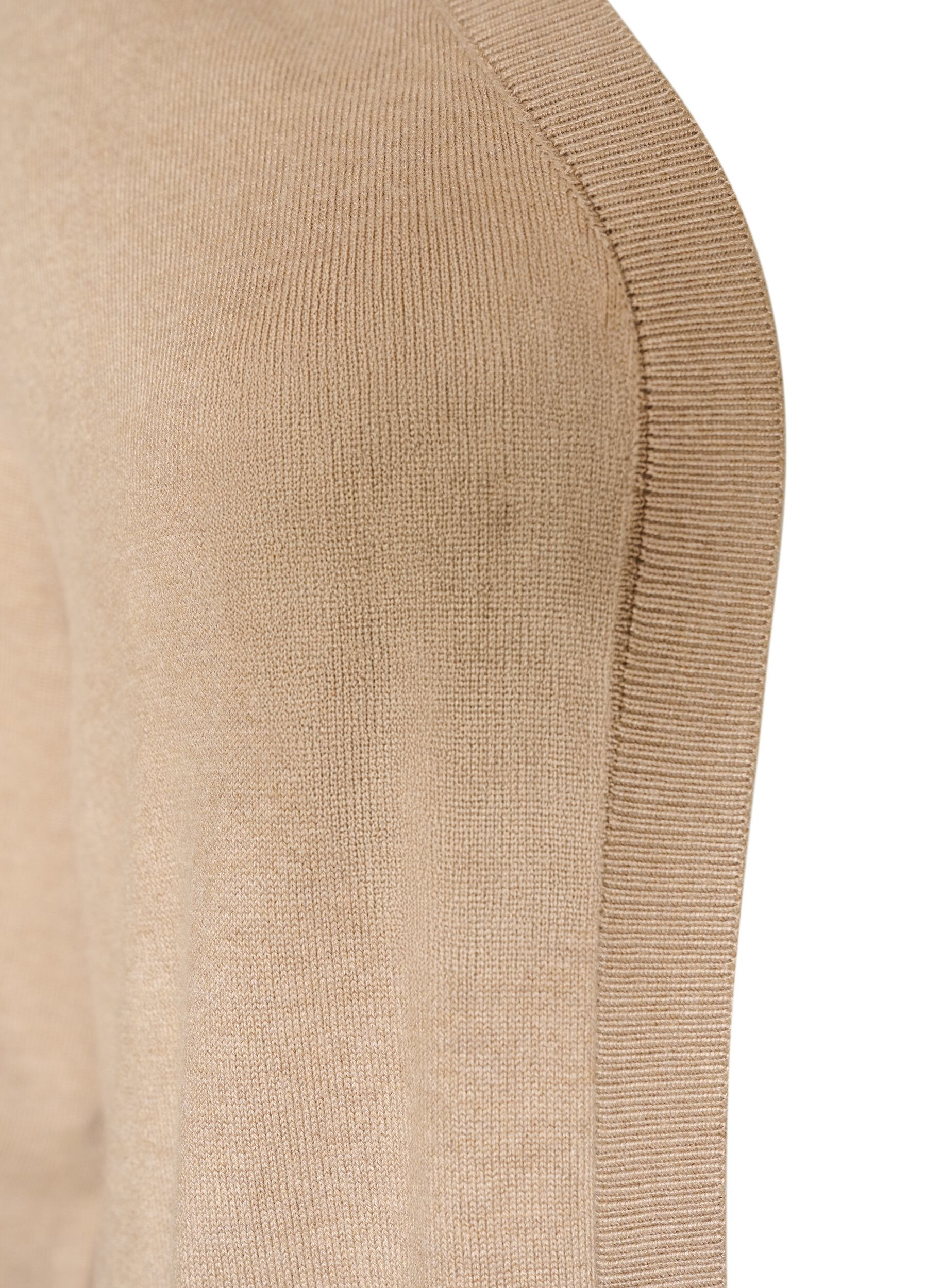 ZizziLong cardigan tricot&eacute; dans un m&eacute;lange de viscose, Beige, Packshot image number 2