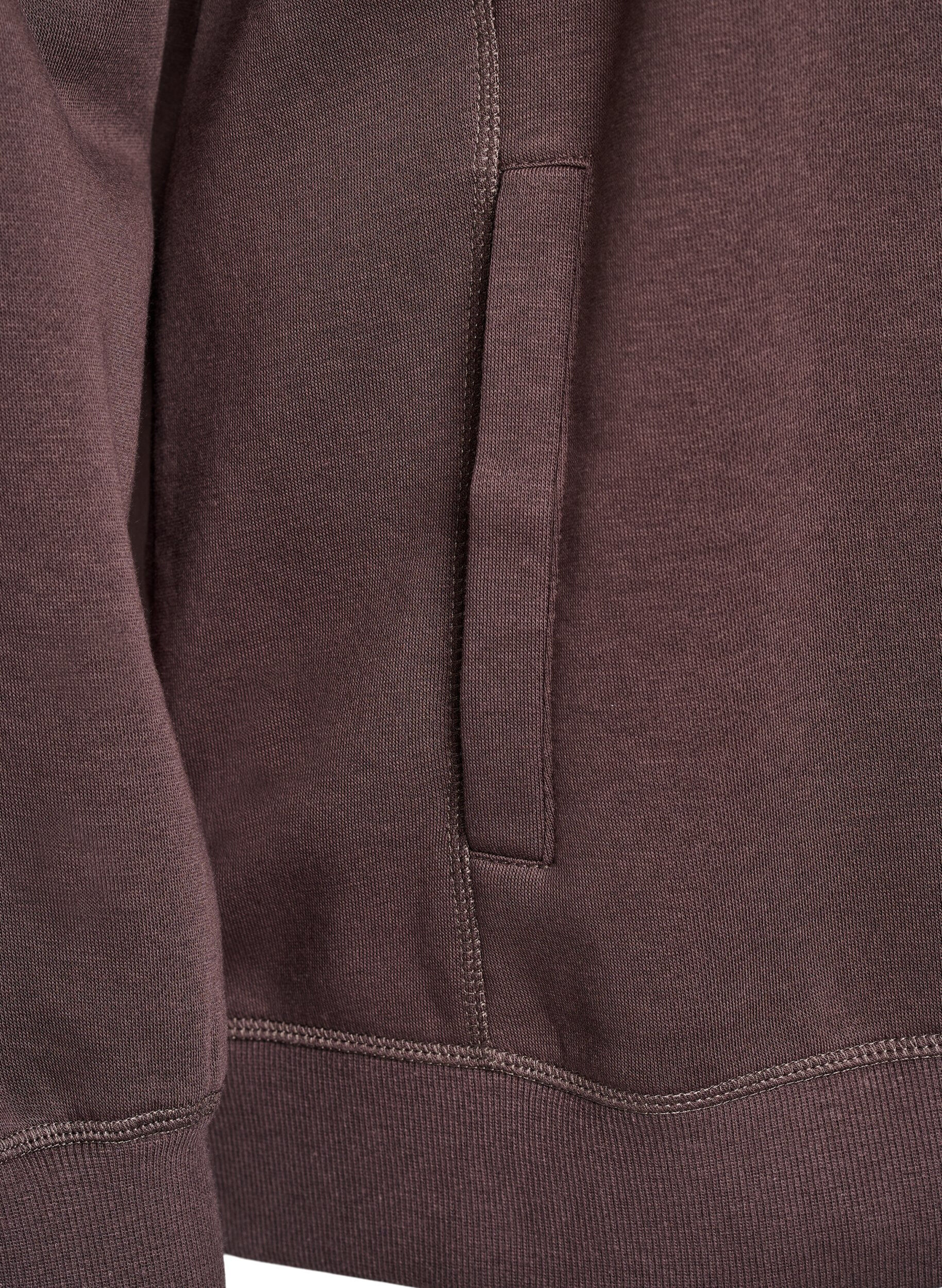 Zizzi Sweat &agrave; col montant et poches, Marron, Packshot image number 3