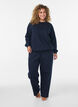 Sweat-shirt avec imprim&eacute; texte, Bleu, Model image number 1