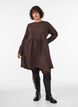 Robe courte en jersey &agrave; texture ondul&eacute;e, Marron, Model image number 1