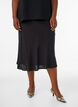 Jupe en viscose avec une ceinture &eacute;lastique, Noir, Model image number 0