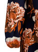 Robe courte en coton avec un ourlet &eacute;lastique et des manches longues, Noir, Packshot image number 3
