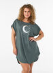 Chemise de nuit &agrave; manches courtes avec imprim&eacute; de texte, Vert, Model image number 0