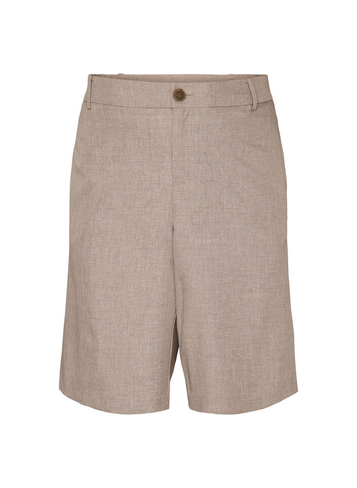 Short bermuda ample &agrave; taille haute, Marron, Packshot