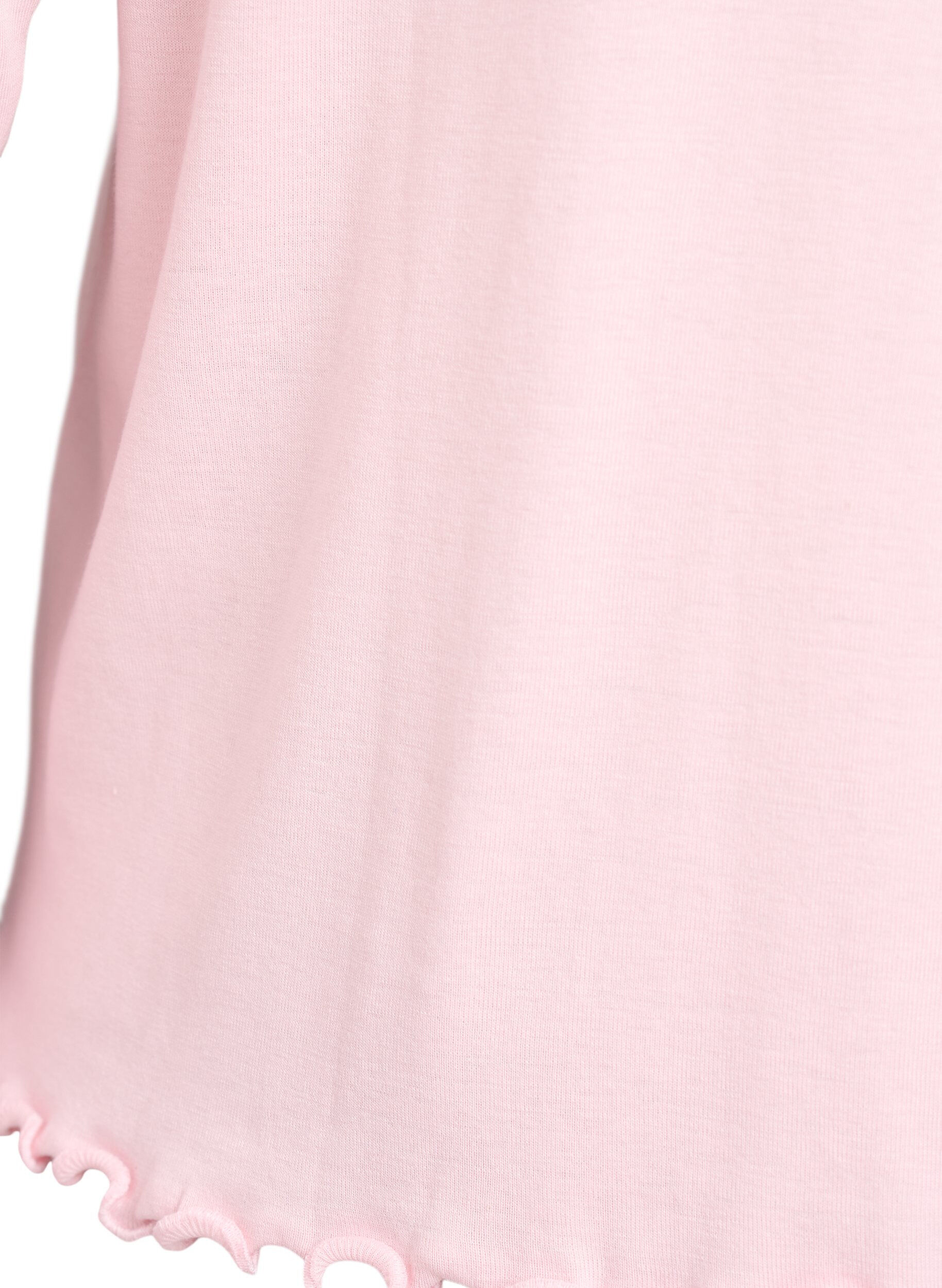 Zizzi Blouse en jersey avec boutons et bords ondul&eacute;s, Rose, Packshot image number 3