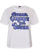 T-shirt en 100% coton avec manches courtes et imprim&eacute;, Blanc, Packshot image number 0