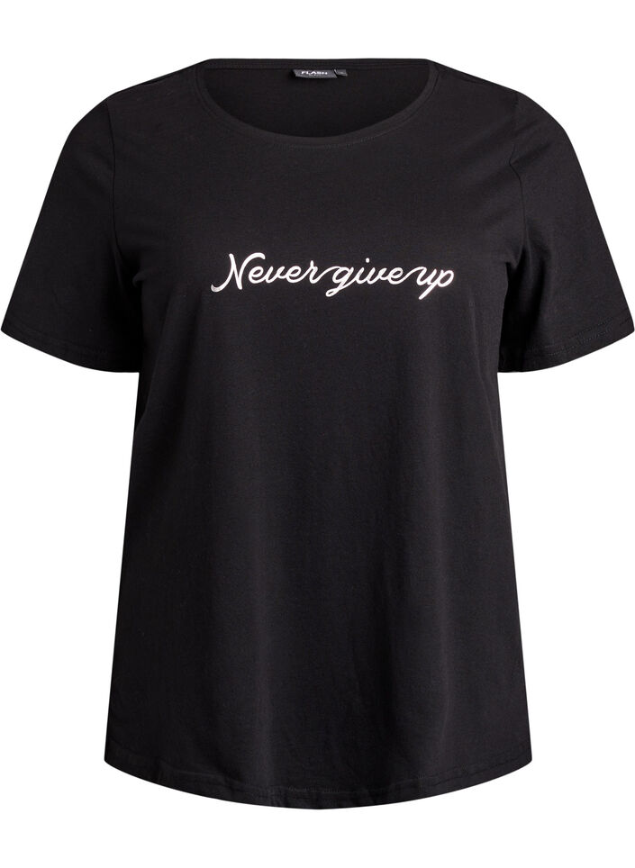 T-shirt imprim&eacute;, Noir, Packshot image number 0