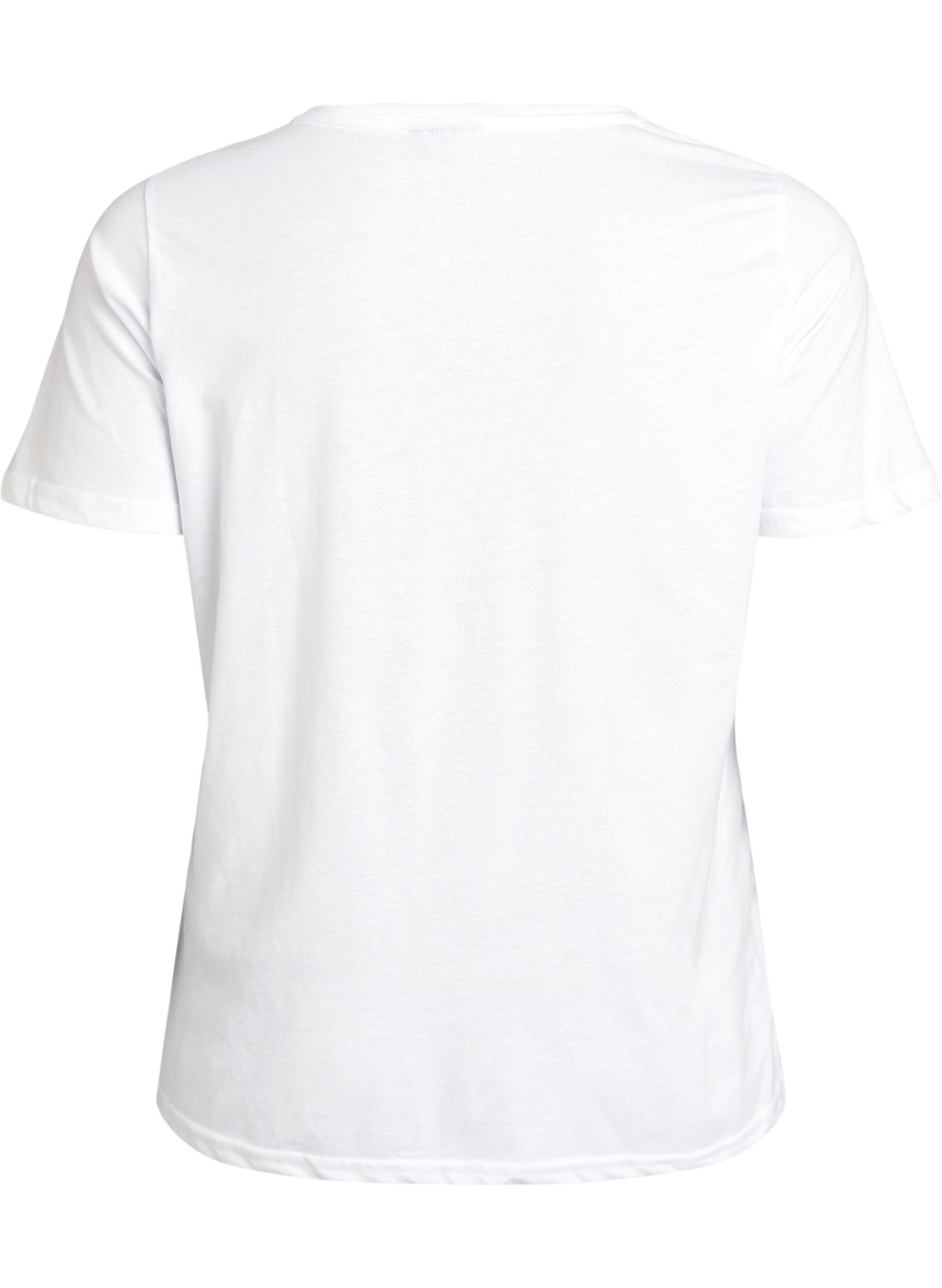 Zizzi FLASH &ndash; T-shirt avec motif, Blanc, Packshot image number 1