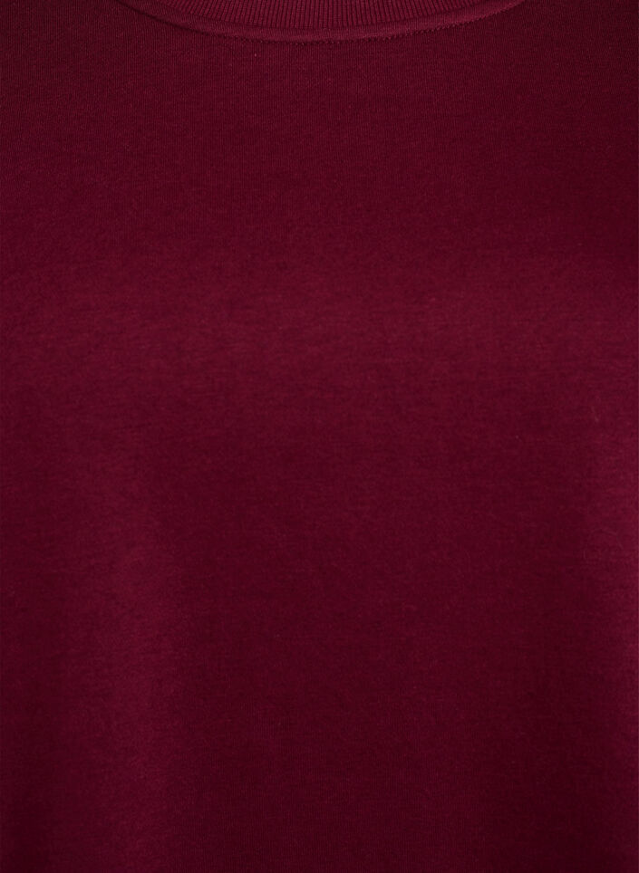 Sweat-shirt à franges, Bordeaux foncé, Packshot image number 2