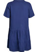 Robe courte &eacute;vas&eacute;e en mousseline de coton, Bleu, Packshot image number 1