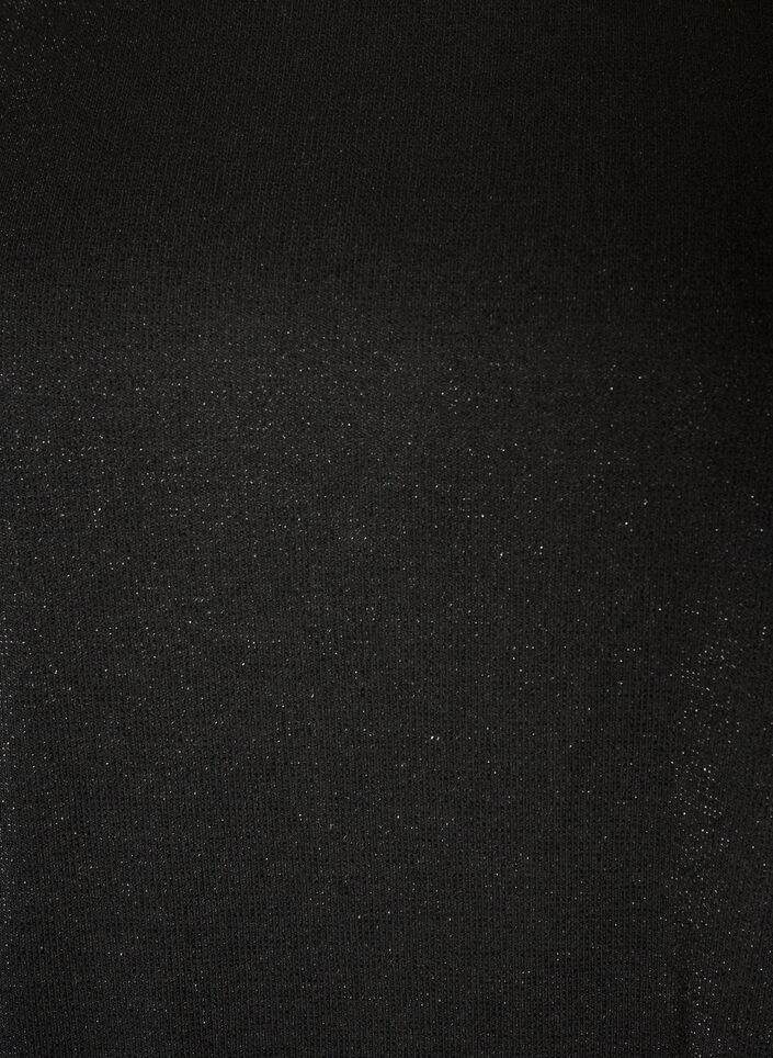Robe en jersey avec paillettes et finitions en dentelle, Noir, Packshot image number 2