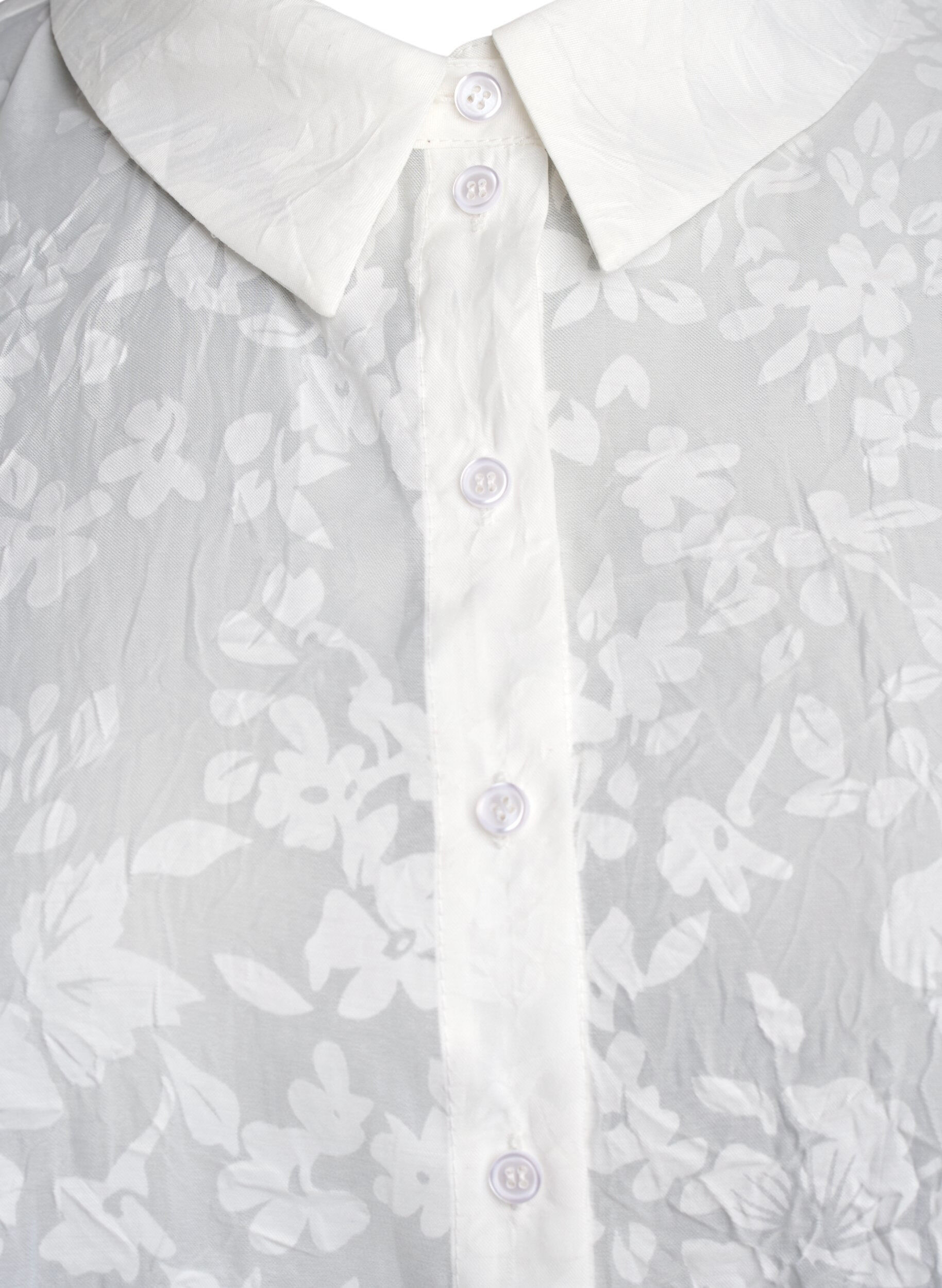 Zizzi Chemise avec motif ton sur ton, Vanille, Packshot image number 2