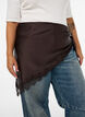 Foulard en satin avec ourlet en dentelle, Marron, Model image number 0
