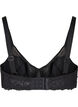 Soutien-gorge en dentelle avec résille, Black, Packshot image number 1