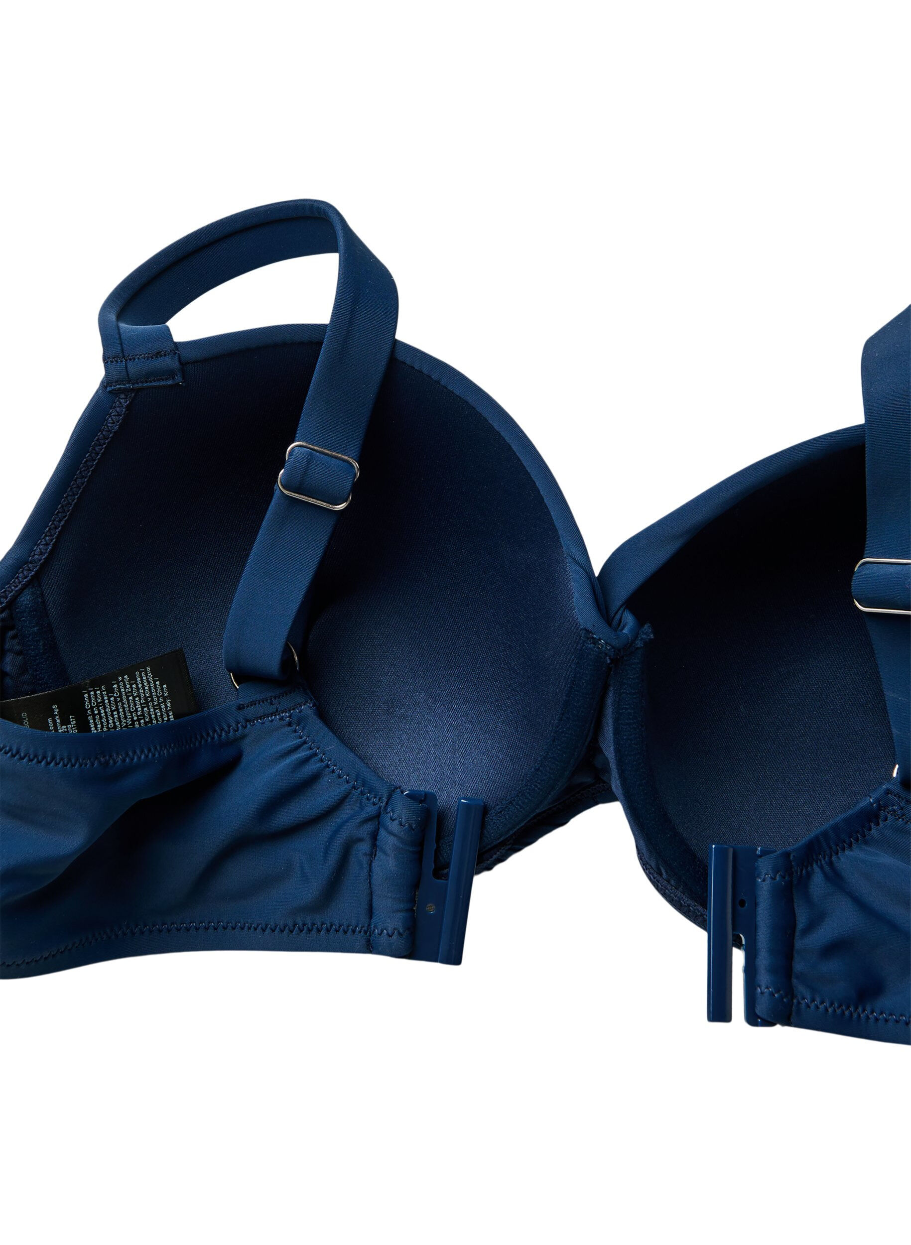 Zizzi Haut de bikini avec armatures et drap&eacute;, Bleu, Packshot image number 3