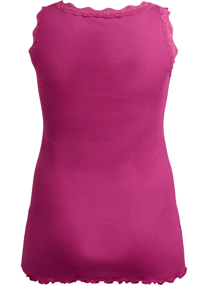 Top avec finitions en dentelle, Bordeaux, Packshot image number 1