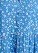 Robe courte en mousseline de coton &agrave; motif, Bleu, Packshot image number 2