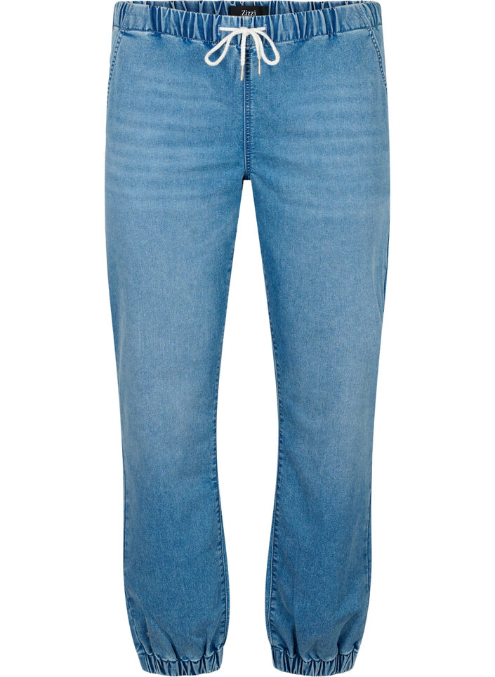 Pantalon de jogging en denim avec des poches, Bleu Clair, Packshot image number 0