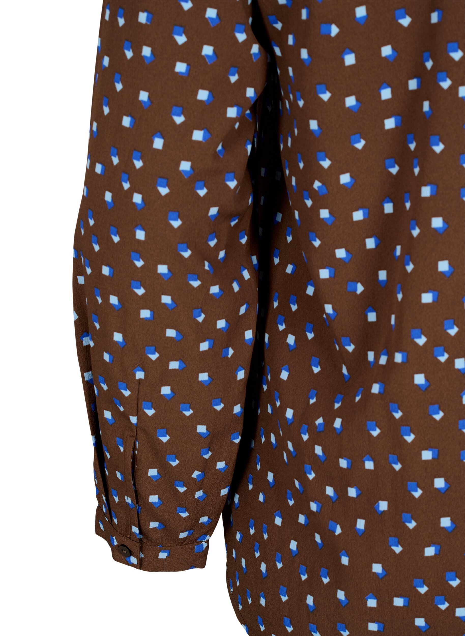 Zizzi FLASH - Chemisier &agrave; manches longues avec imprim&eacute;, Chicory Coffee AOP, Packshot image number 3