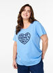 T-shirt en coton avec motif, D.R.Blue w. Every, Model image number 0