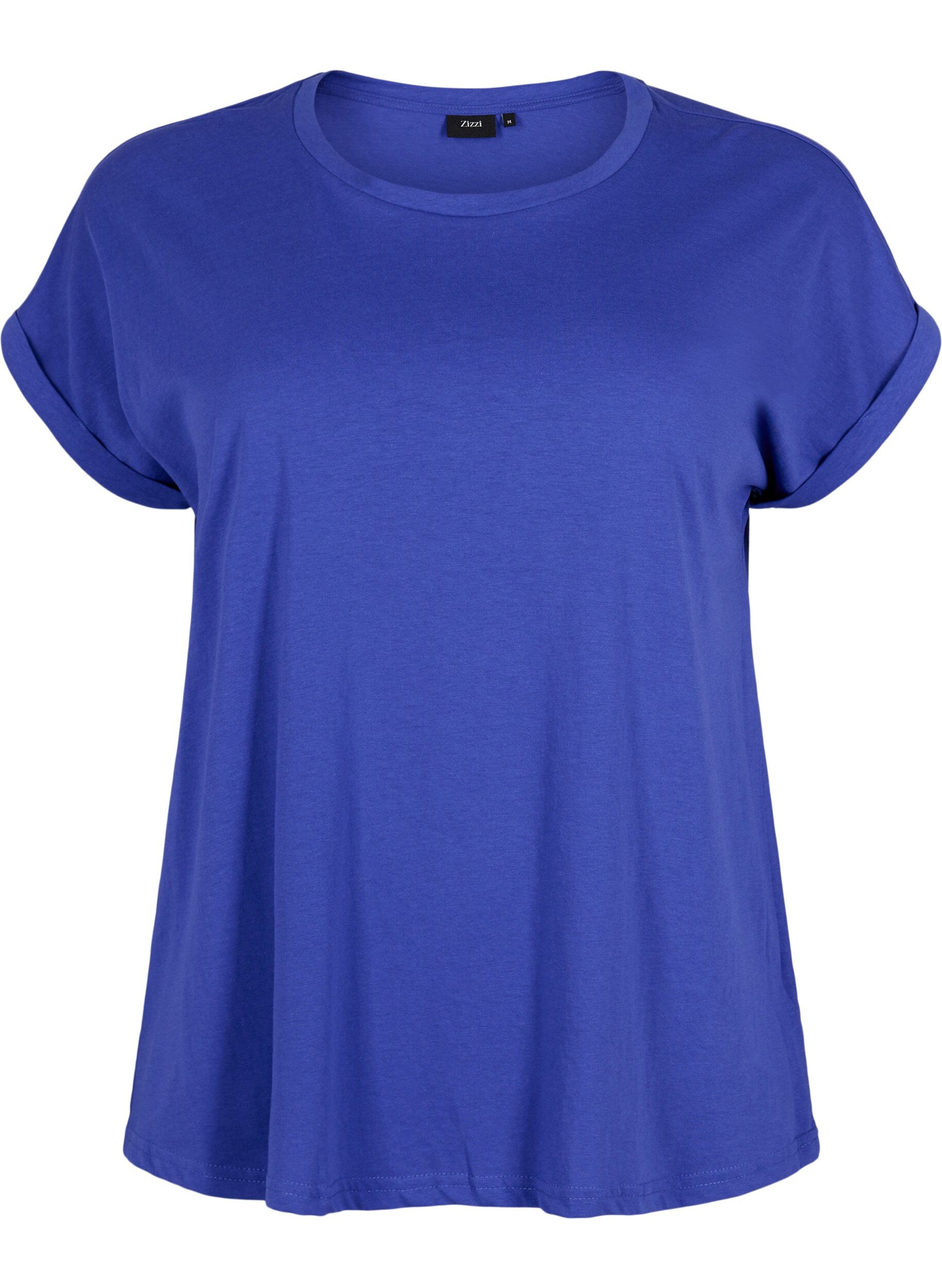 T-shirt &agrave; manches courtes en coton m&eacute;lang&eacute;