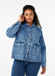 Veste chemise en jean avec poches, Blue Denim, Model image number 0