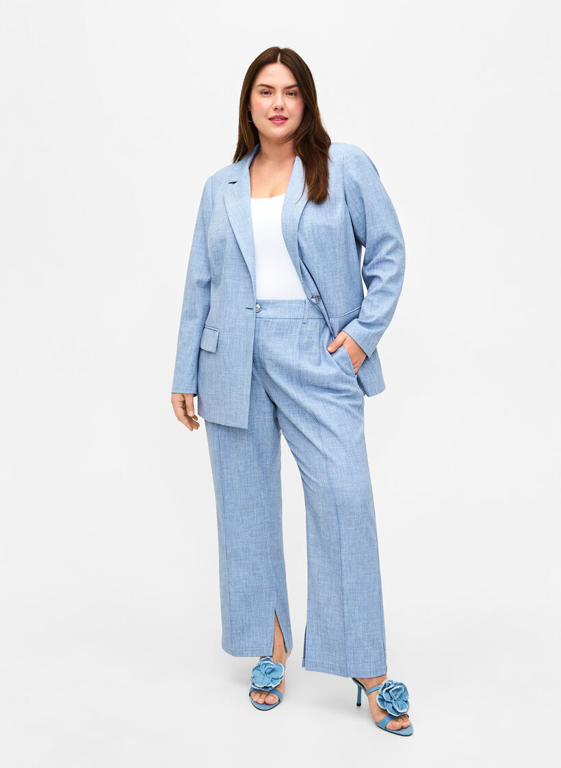 Pantalon moucheté avec élastique et fermeture à boutons, Infinity , Model image number 0