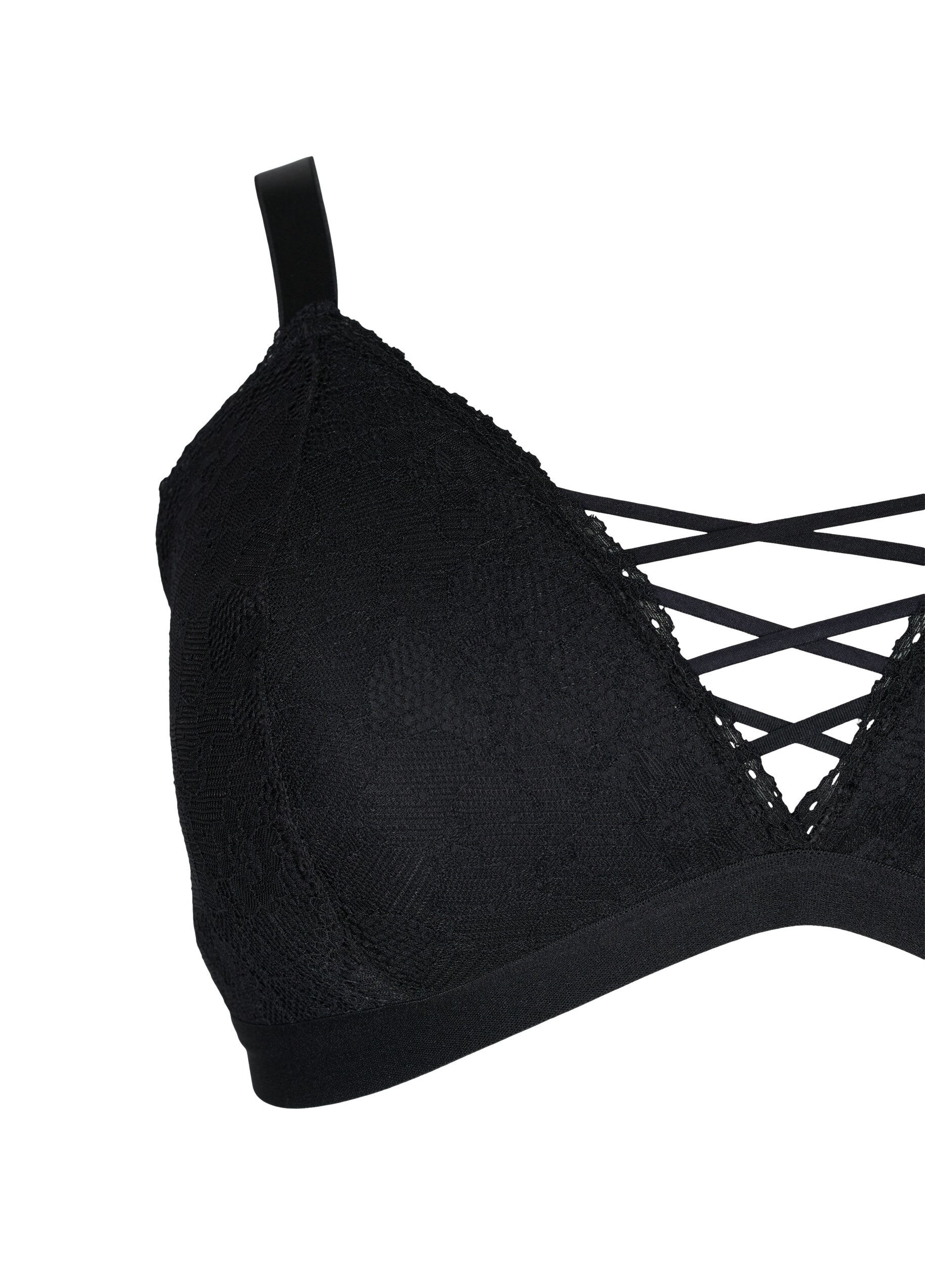 Zizzi Soutien-gorge en dentelle rembourr&eacute;, Black, Packshot image number 3