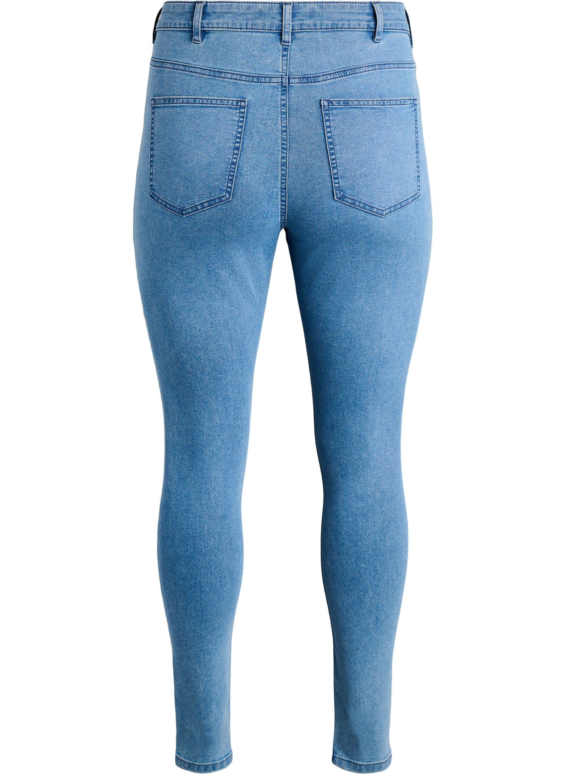 Zizzi Jean Amy taille haute coupe super slim, Bleu, Packshot image number 1