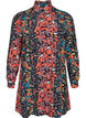 Chemise longue en viscose à imprimé floral, Black Flower, Packshot image number 0