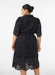 Robe chemise en broderie anglaise avec une ceinture &agrave; nouer, Noir, Model image number 2