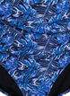 Culotte de bikini taille haute &agrave; motif, Bleu, Packshot image number 2