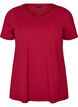 T-shirt en coton uni basique, Bordeaux, Packshot image number 0