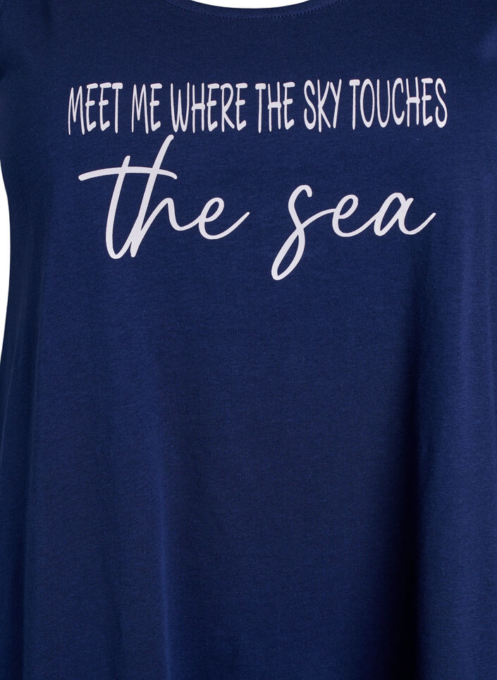 Robe &eacute;vas&eacute;e sans manches, Bleu, Packshot image number 2