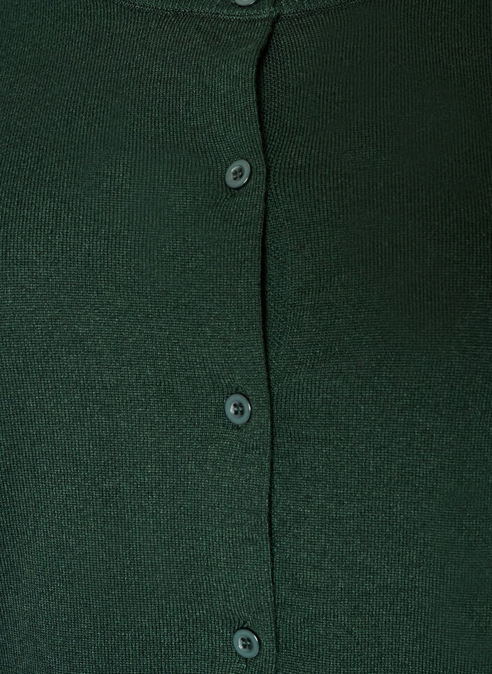 Cardigan en maille fine avec col rond, Vert fonc&eacute;, Packshot image number 2