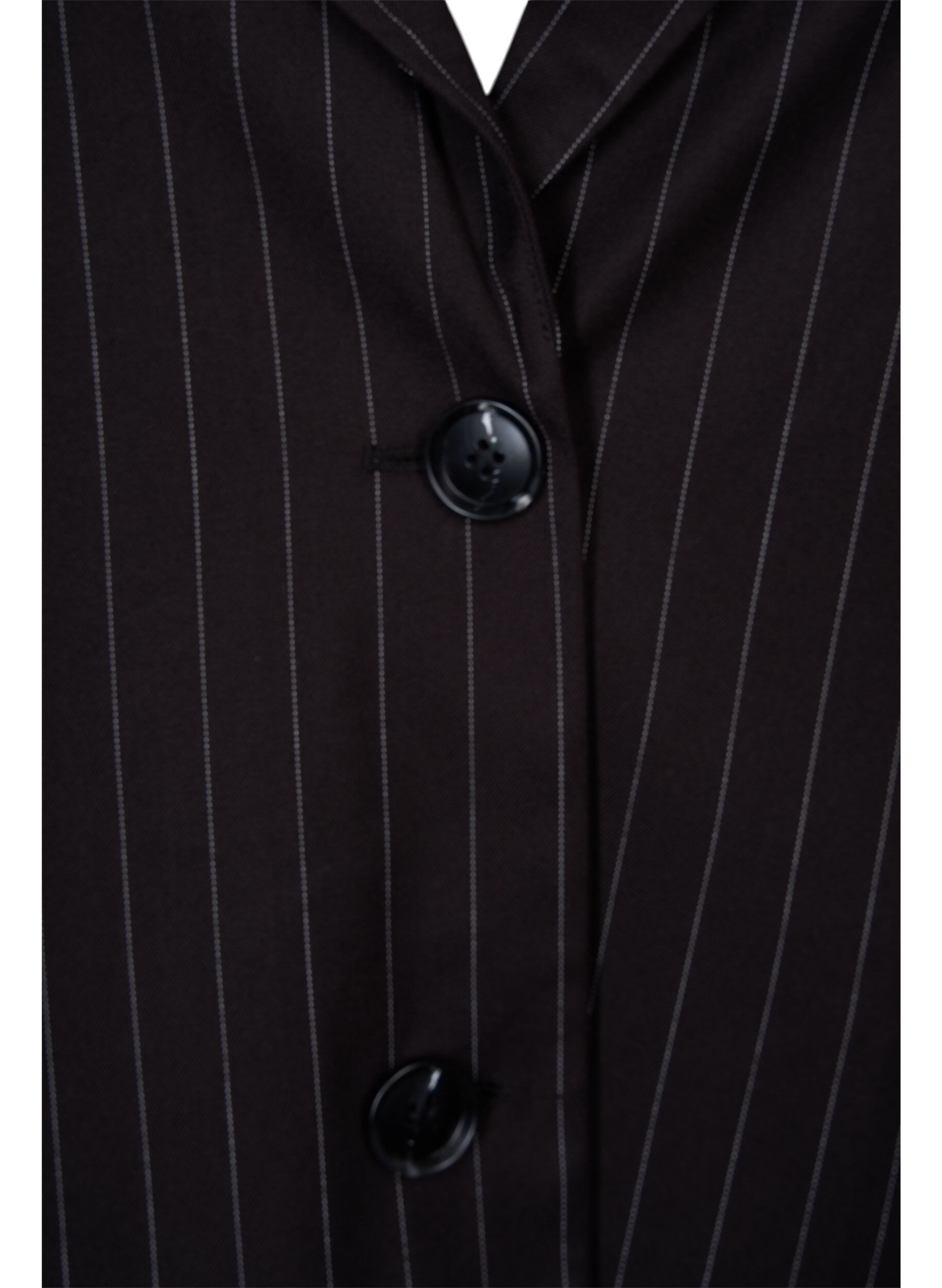 Zizzi Veste &agrave; rayures fines, Black W. Pinstripe, Packshot image number 2