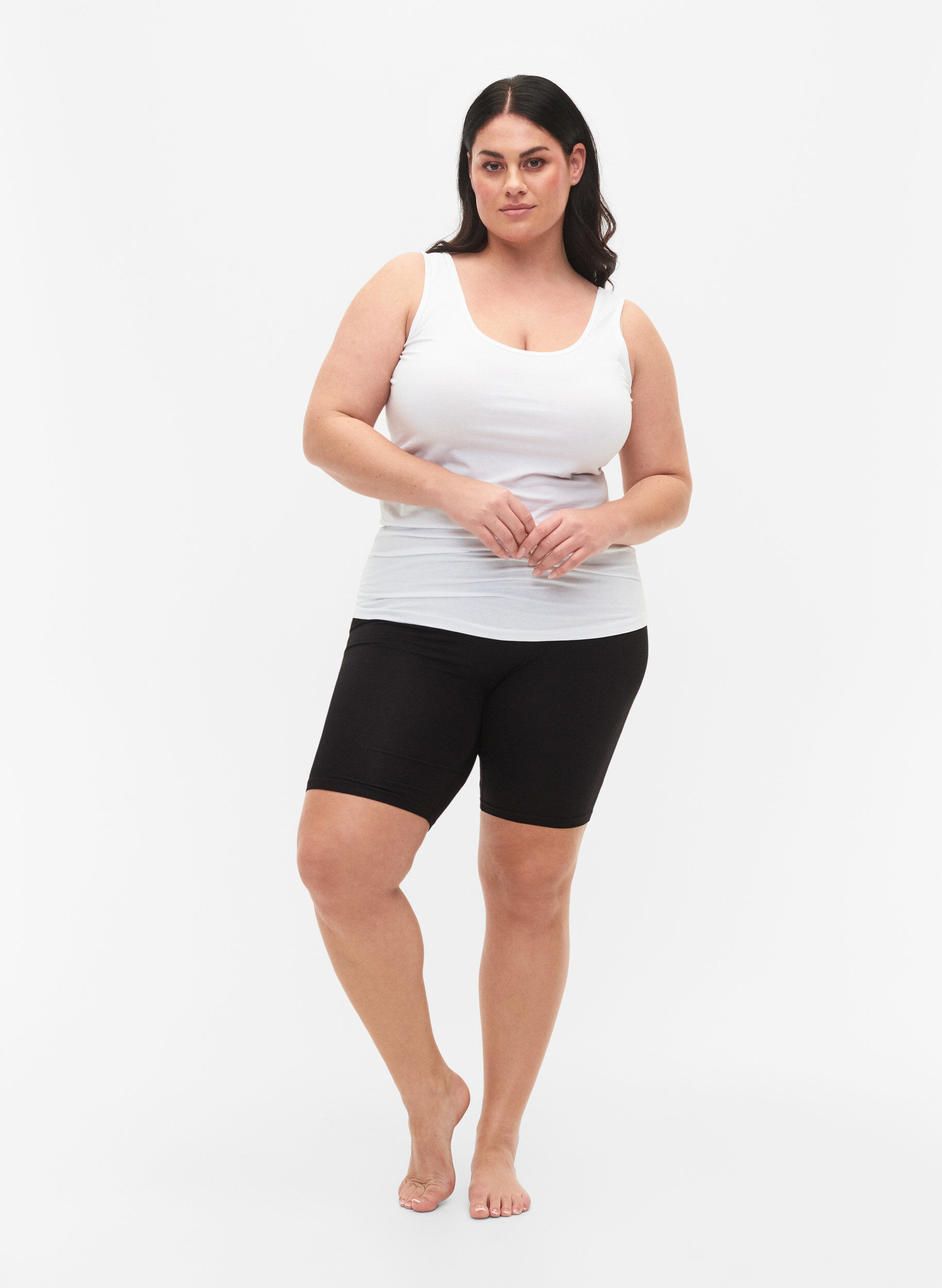 ZizziShort cycliste en viscose (lot de 2), Noir, Model image number 1
