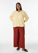 Pantalon large en lin et viscose, Bordeaux, Model image number 0