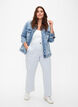 Veste courte en jean en coton, Light blue denim, Model image number 2