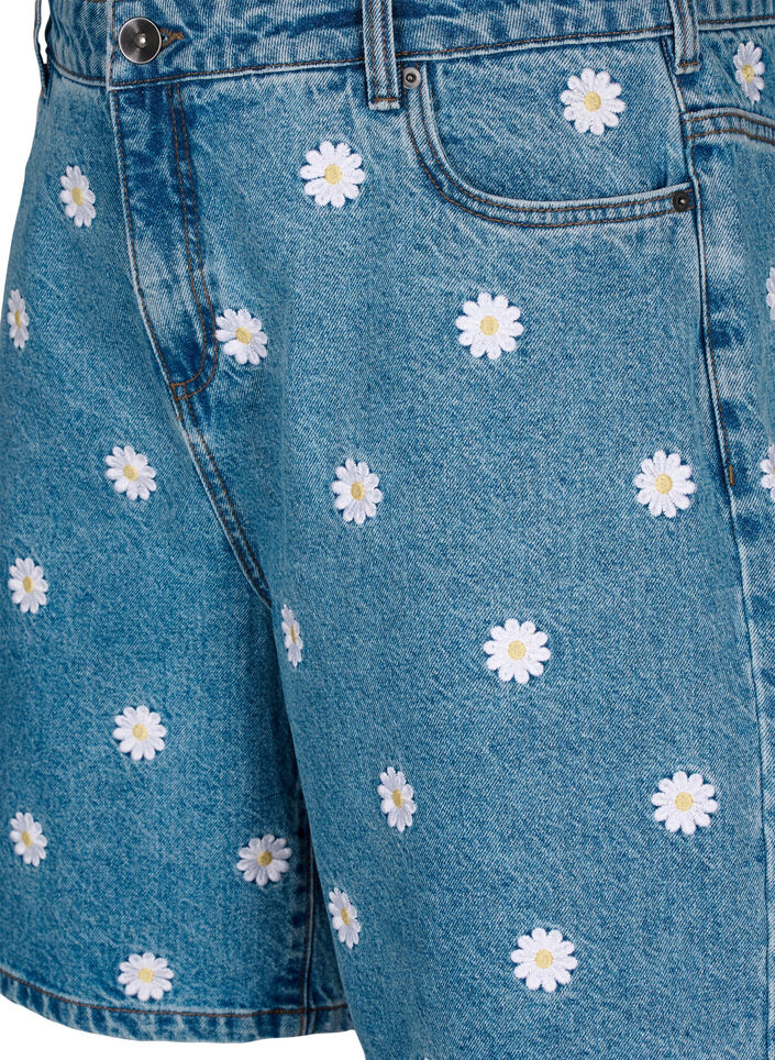 Short Mille à taille haute avec fleurs brodées, L.B. Flower, Packshot image number 2