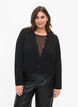 Blazer court avec bouton, Black, Model image number 0