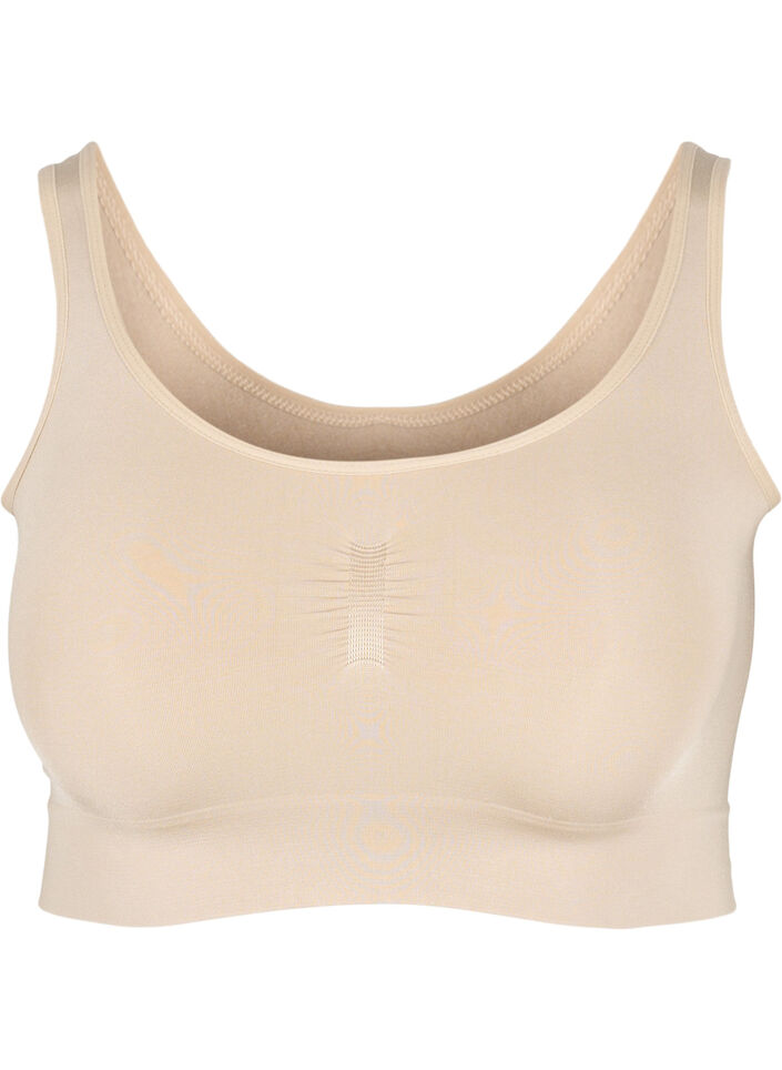 Soutien-gorge souple sans rembourrage, Beige, Packshot image number 0