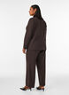 Pantalon de tailleur taille haute avec plis marqu&eacute;s, Marron, Model image number 1
