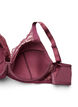 Soutien-gorge rembourr&eacute; en dentelle avec armatures, Bordeaux, Packshot image number 3