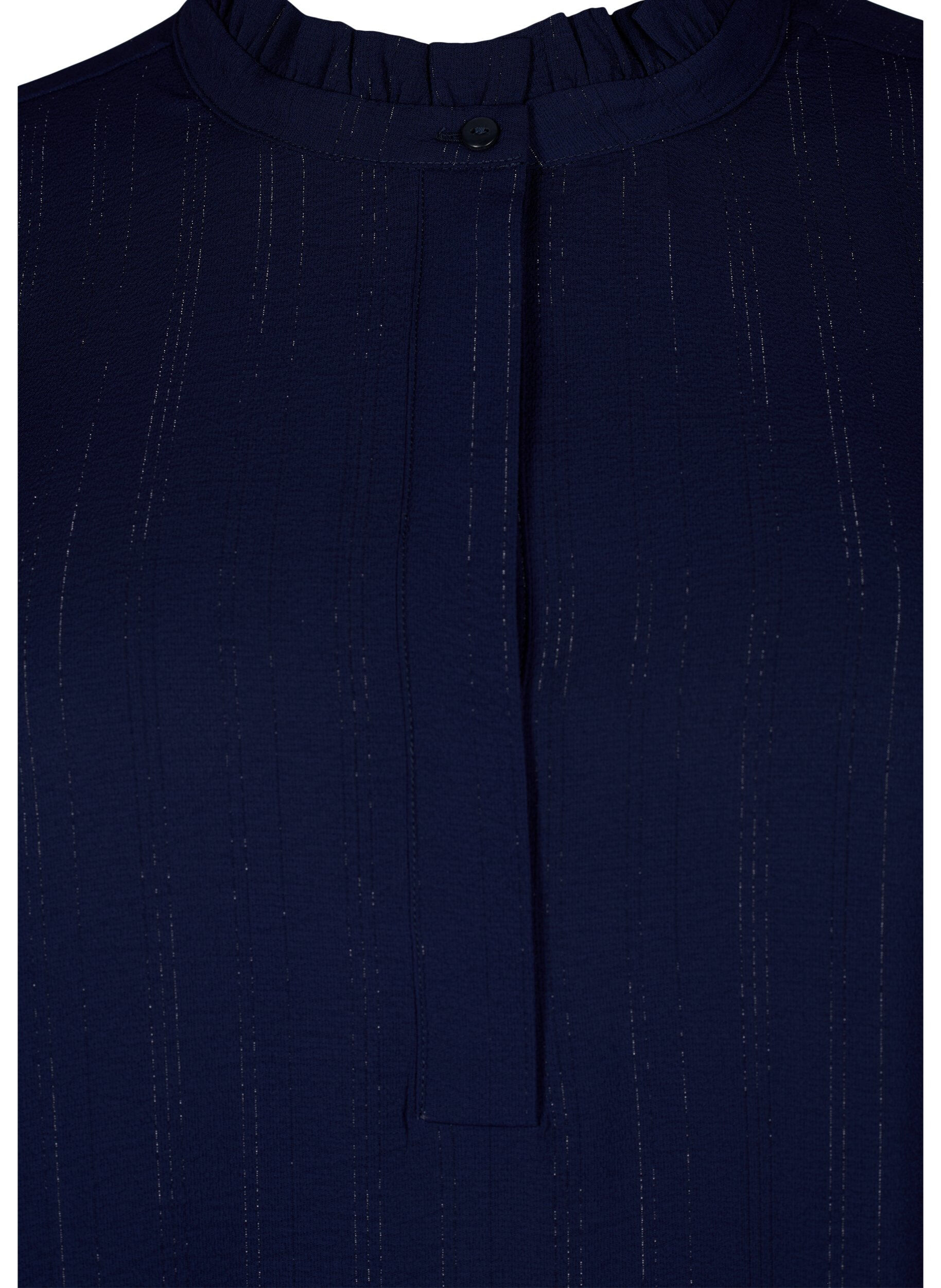 Zizzi Robe courte &agrave; volants et paillettes, Bleu, Packshot image number 2