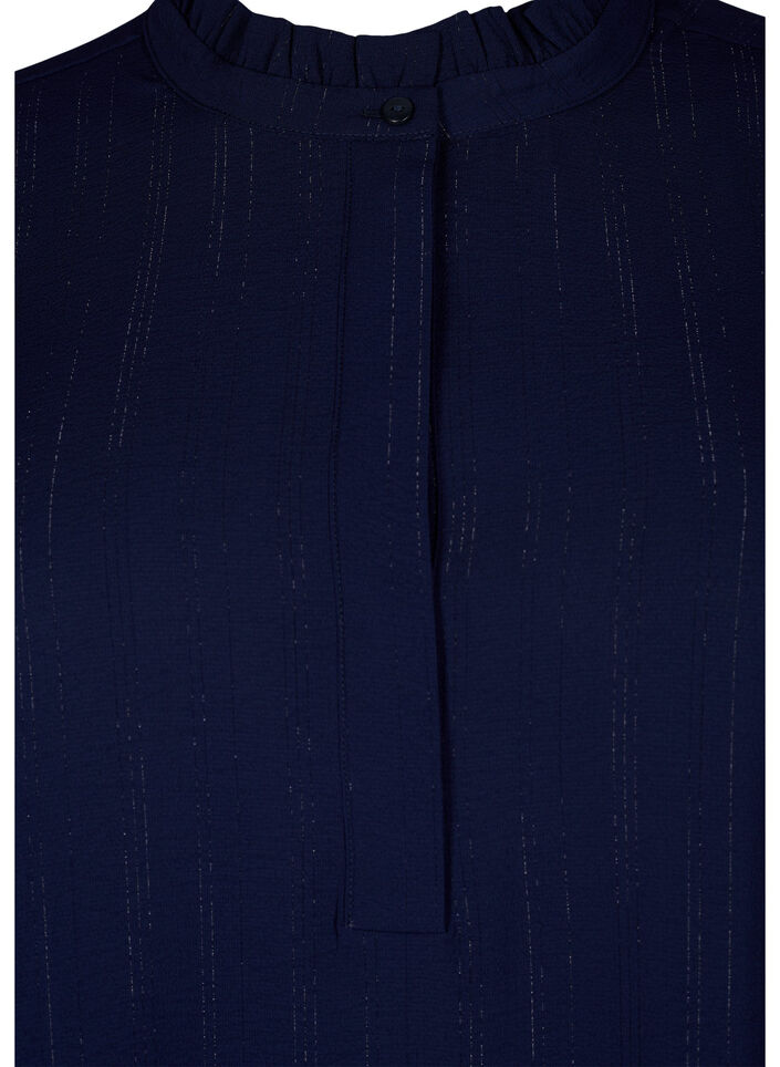 Robe courte à volants et paillettes, Bleu, Packshot image number 2