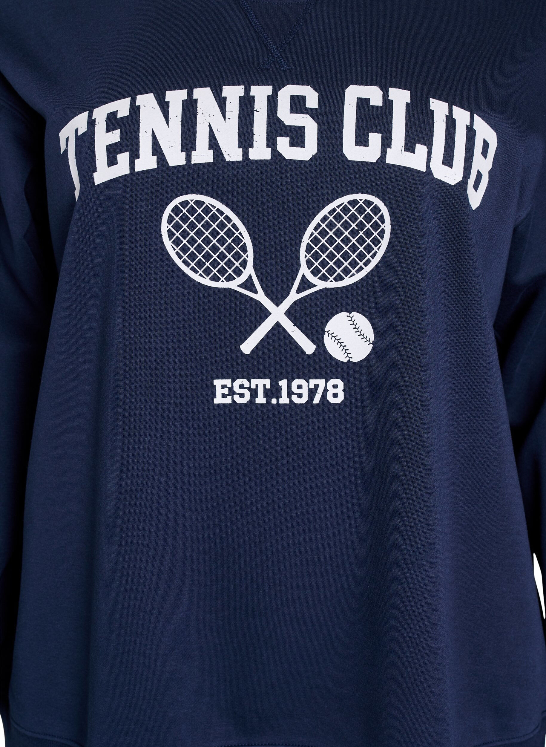 Zizzi Sweat-shirt sportif avec imprim&eacute;, Bleu, Packshot image number 2