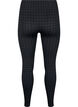 Leggings sans coutures &agrave; motif pied-de-poule, Black w. Dark Grey, Packshot image number 1